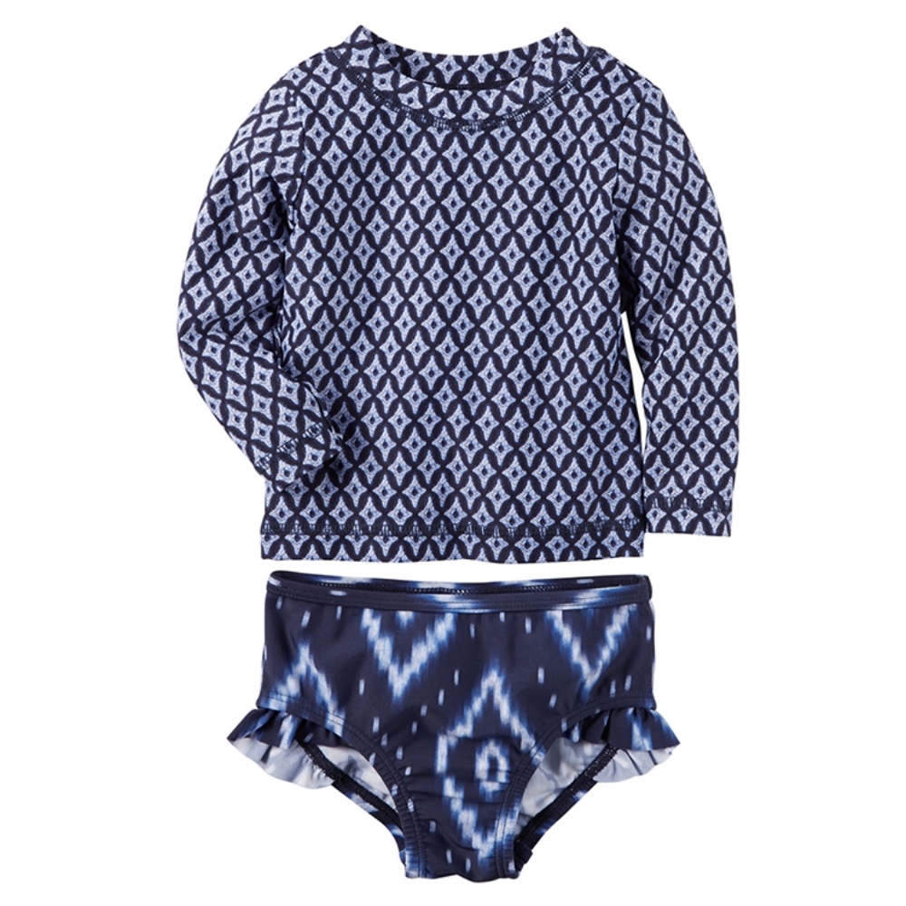 Carter's Long Sleeve 2pc Rashguard Swimsuit - Picture 3 of 3